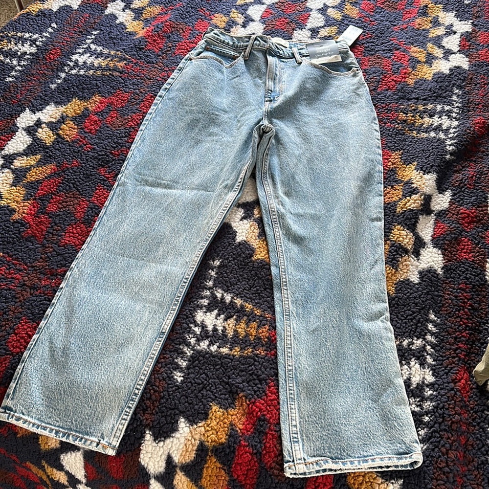 Abercrombie 90s straight hide rise curve love